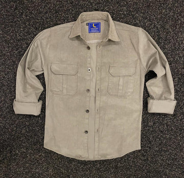 Corduroy Grey Stretchable Jacket Shirt
