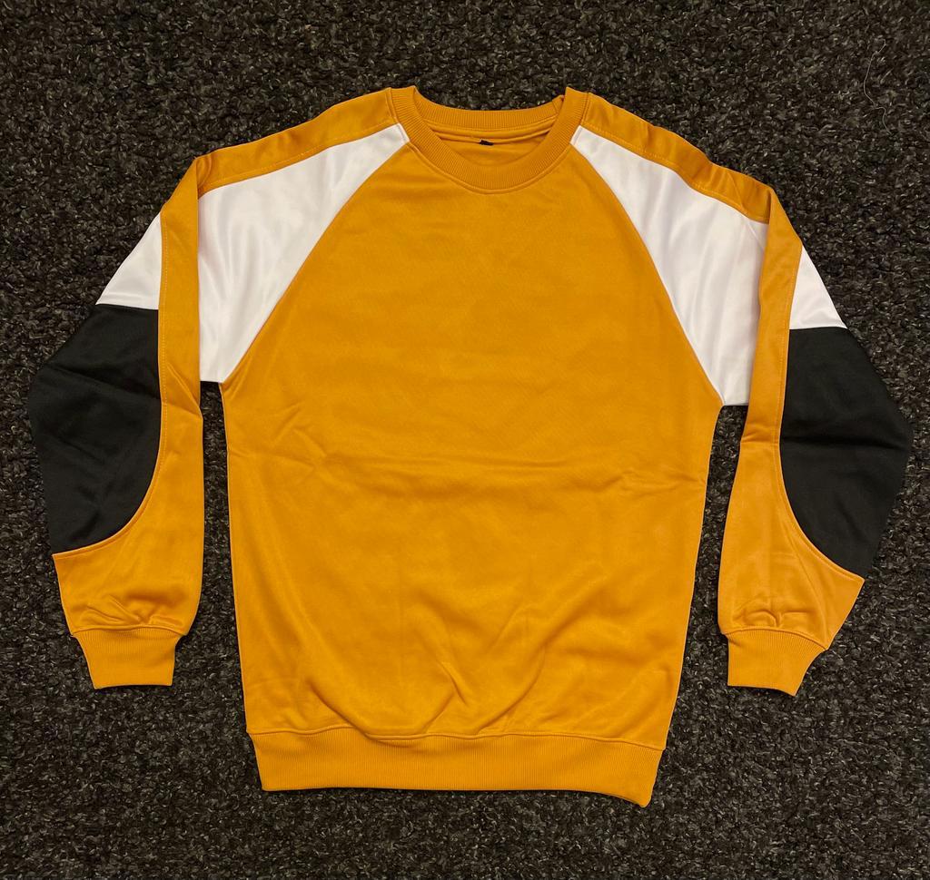 Drop Shoulder Yellow Sweat Shirt
