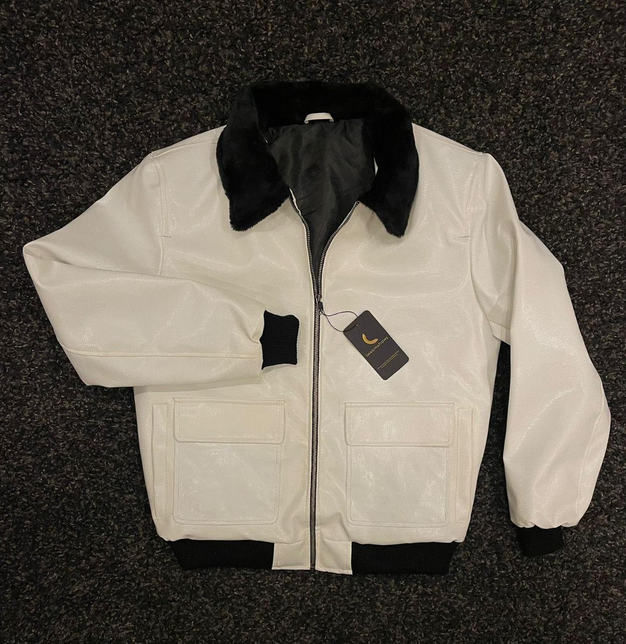 White Crocodile Leather Jacket