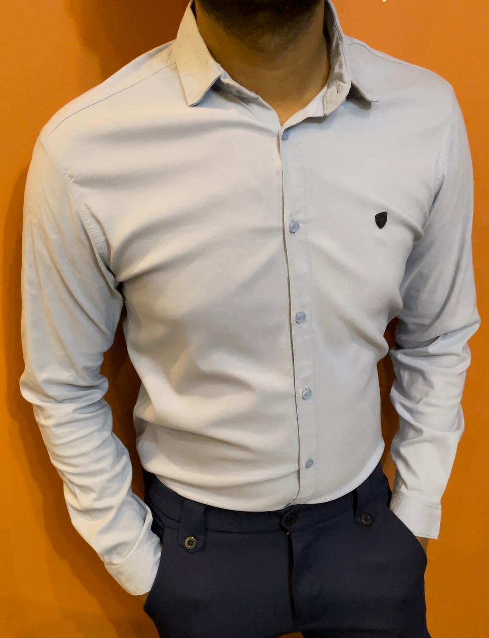 Stretchable Full Sleeve Light Blue color Shirt